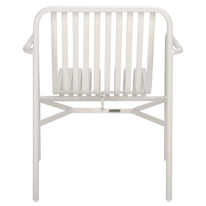 Safavieh CORE Armchair - Stylish Outdoor Seating with Durable Design for Modern Patios and Relaxation Spaces White PAT4054C-SET2