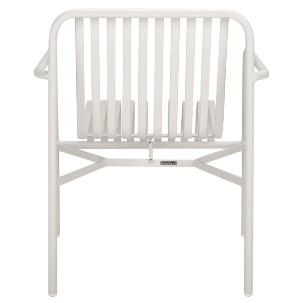Safavieh CORE Armchair - Stylish Outdoor Seating with Durable Design for Modern Patios and Relaxation Spaces White PAT4054C-SET2