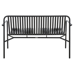 Safavieh CORE Contemporary Two-Seater Chair - Stylish, Weather-Resistant Outdoor Seating for Patios & Gardens Black PAT4055A
