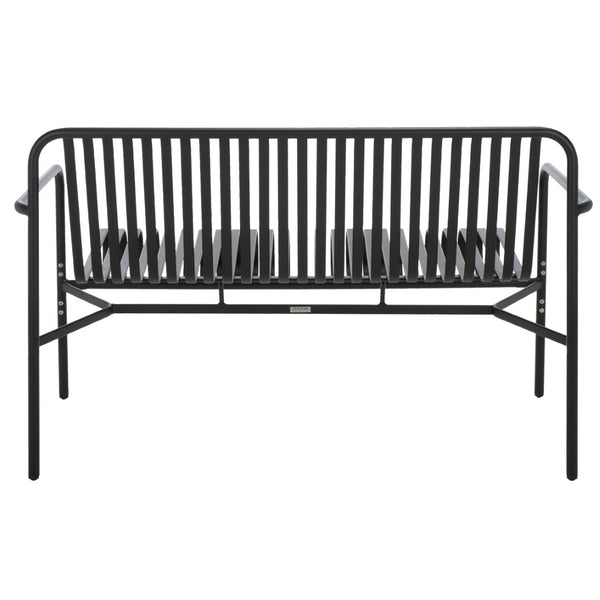 Safavieh CORE Contemporary Two-Seater Chair - Stylish, Weather-Resistant Outdoor Seating for Patios & Gardens Black PAT4055A