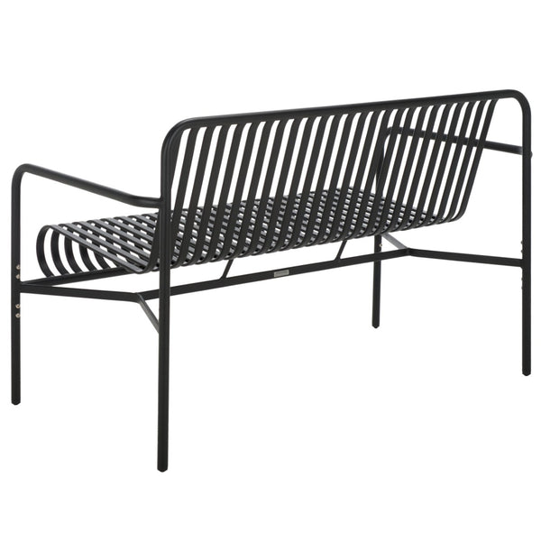 Safavieh CORE Contemporary Two-Seater Chair - Stylish, Weather-Resistant Outdoor Seating for Patios & Gardens Black PAT4055A