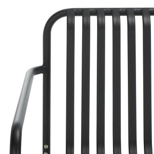 Safavieh CORE Contemporary Two-Seater Chair - Stylish, Weather-Resistant Outdoor Seating for Patios & Gardens Black PAT4055A