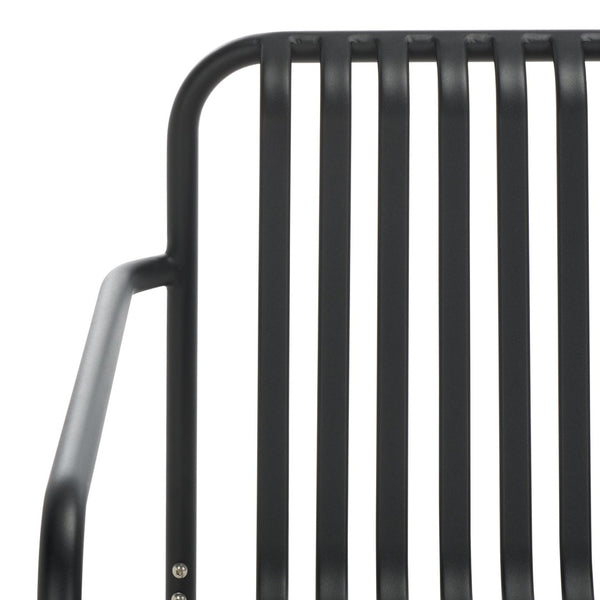 Safavieh CORE Contemporary Two-Seater Chair - Stylish, Weather-Resistant Outdoor Seating for Patios & Gardens Black PAT4055A