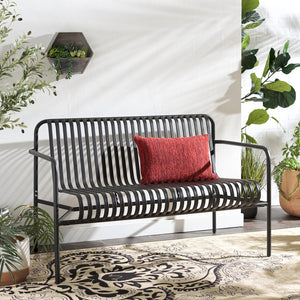 Safavieh Core Two Seater Chair Outdoor - Elevate Your Patio Style With Durable, Modern Comfort And Elegance Black 75% Aluminum 25% Plastic Wicker Pat4055a