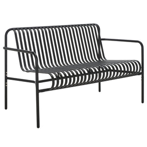 Safavieh CORE Contemporary Two-Seater Chair - Stylish, Weather-Resistant Outdoor Seating for Patios & Gardens Black PAT4055A