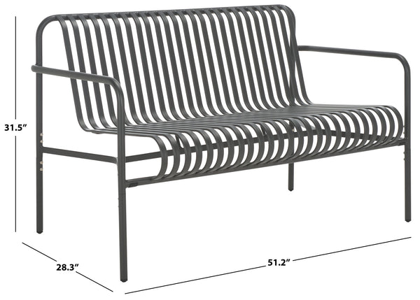 Safavieh Core Two Seater Chair Outdoor - Elevate Your Patio Style With Durable, Modern Comfort And Elegance Grey 75% Aluminum 25% Plastic Wicker Pat4055b