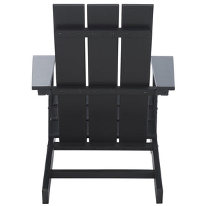 Safavieh All Weather Adirondack Chair - Elegant Outdoor Seating For Stylish Patios, Gardens, And Decks Black  Pat4500a