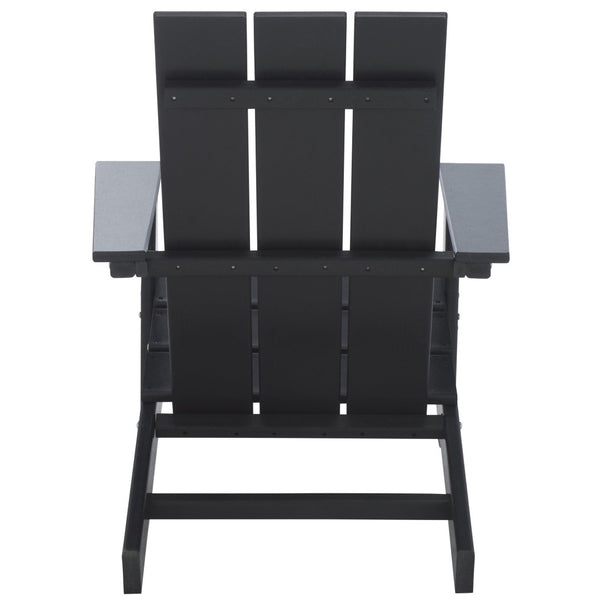 Safavieh All Weather Adirondack Chair - Elegant Outdoor Seating For Stylish Patios, Gardens, And Decks Black  Pat4500a