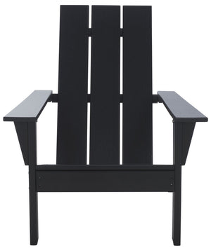 Safavieh All Weather Adirondack Chair - Elegant Outdoor Seating For Stylish Patios, Gardens, And Decks Black  Pat4500a