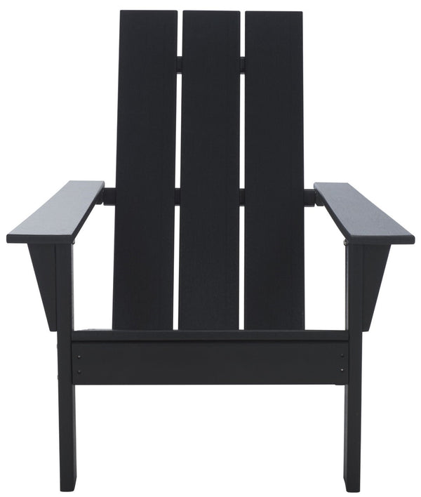 Safavieh All Weather Adirondack Chair - Elegant Outdoor Seating For Stylish Patios, Gardens, And Decks Black  Pat4500a