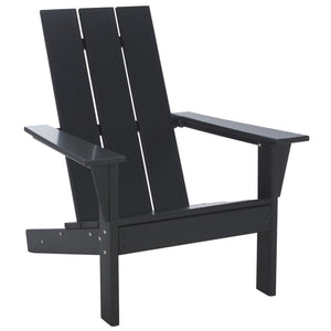 Safavieh All Weather Adirondack Chair - Elegant Outdoor Seating For Stylish Patios, Gardens, And Decks Black  Pat4500a