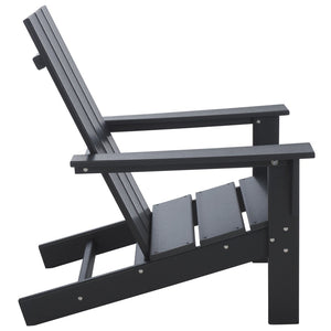 Safavieh All Weather Adirondack Chair - Elegant Outdoor Seating For Stylish Patios, Gardens, And Decks Black  Pat4500a