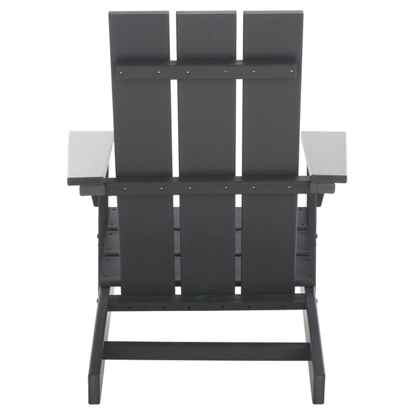 Safavieh All Weather Adirondack Chair - Elegant Outdoor Seating For Stylish Patios, Gardens, And Decks Grey  Pat4500b
