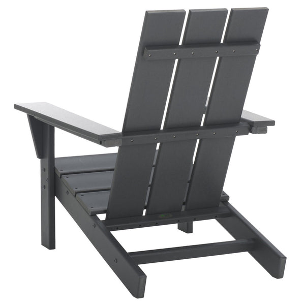 Safavieh All Weather Adirondack Chair - Elegant Outdoor Seating For Stylish Patios, Gardens, And Decks Grey  Pat4500b