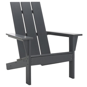 Safavieh All Weather Adirondack Chair - Elegant Outdoor Seating For Stylish Patios, Gardens, And Decks Grey  Pat4500b