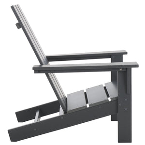 Safavieh All Weather Adirondack Chair - Elegant Outdoor Seating For Stylish Patios, Gardens, And Decks Grey  Pat4500b