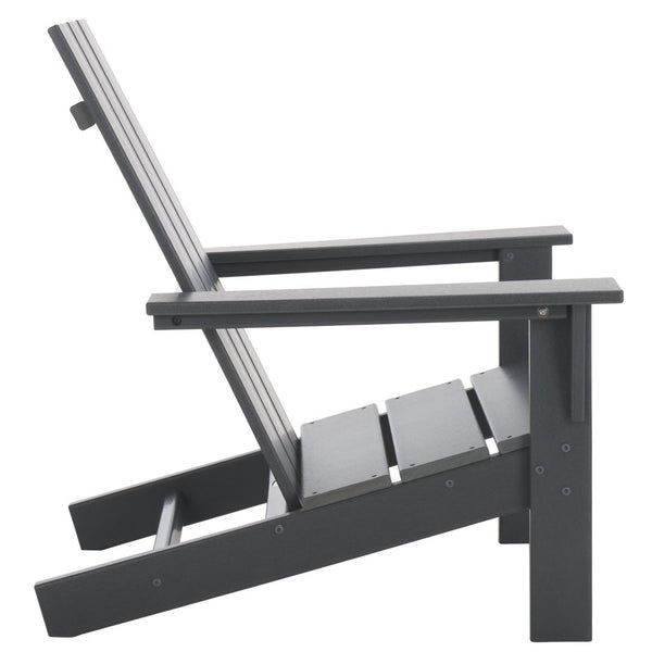 Safavieh All Weather Adirondack Chair - Elegant Outdoor Seating For Stylish Patios, Gardens, And Decks Grey  Pat4500b