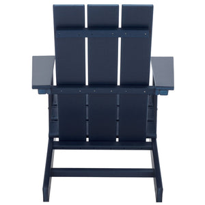 Safavieh All Weather Adirondack Chair - Elegant Outdoor Seating For Stylish Patios, Gardens, And Decks Federal Blue  Pat4500c
