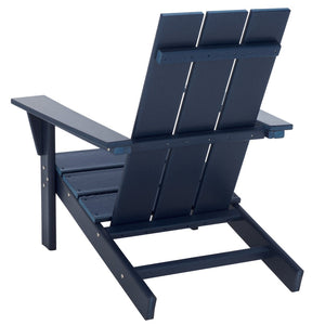 Safavieh All Weather Adirondack Chair - Elegant Outdoor Seating For Stylish Patios, Gardens, And Decks Federal Blue  Pat4500c