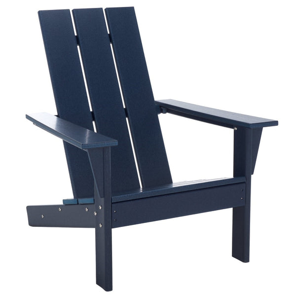 Safavieh All Weather Adirondack Chair - Elegant Outdoor Seating For Stylish Patios, Gardens, And Decks Federal Blue  Pat4500c