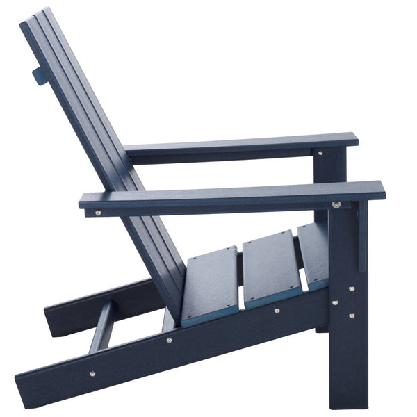 Safavieh All Weather Adirondack Chair - Elegant Outdoor Seating For Stylish Patios, Gardens, And Decks Federal Blue  Pat4500c