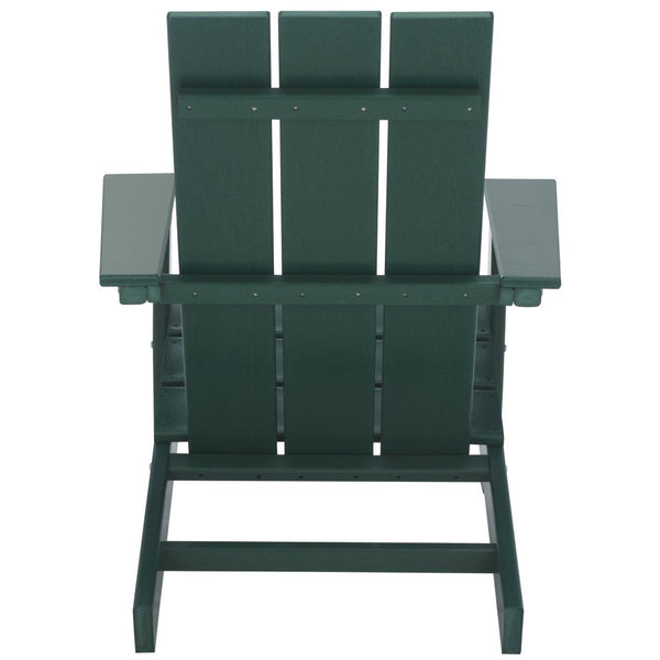 Safavieh All Weather Adirondack Chair - Elegant Outdoor Seating For Stylish Patios, Gardens, And Decks Green  Pat4500d
