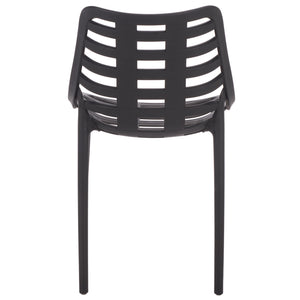 Fufa Weatherproof Outdoor Dining Chairs Set Of Two — Lightweight Polyethylene, Ergonomic Modern Design