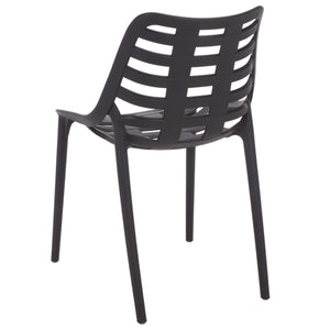 Fufa Weatherproof Outdoor Dining Chairs Set Of Two — Lightweight Polyethylene, Ergonomic Modern Design