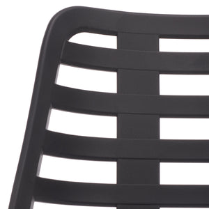 Fufa Weatherproof Outdoor Dining Chairs Set Of Two — Lightweight Polyethylene, Ergonomic Modern Design