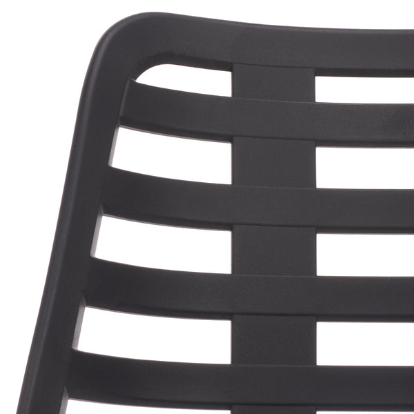 Fufa Weatherproof Outdoor Dining Chairs Set Of Two — Lightweight Polyethylene, Ergonomic Modern Design