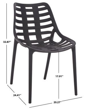 Fufa Weatherproof Outdoor Dining Chairs Set Of Two — Lightweight Polyethylene, Ergonomic Modern Design