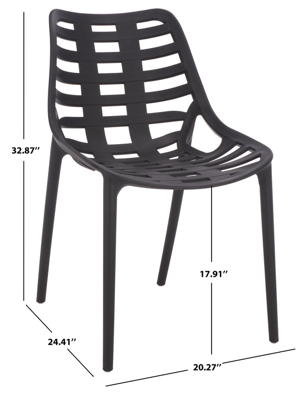 Fufa Weatherproof Outdoor Dining Chairs Set Of Two — Lightweight Polyethylene, Ergonomic Modern Design