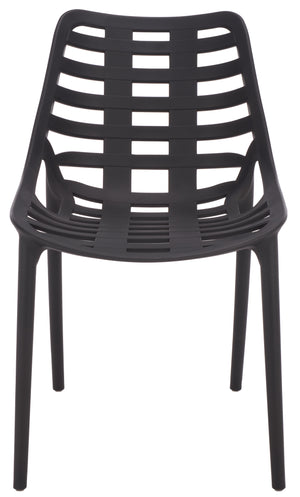 Fufa Weatherproof Outdoor Dining Chairs Set Of Two — Lightweight Polyethylene, Ergonomic Modern Design