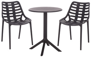 Stella Round Bistro Table — Weather-Resistant Polyethylene Patio Accent For Small Spaces, Easy Care