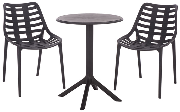 Stella Round Bistro Table — Weather-Resistant Polyethylene Patio Accent For Small Spaces, Easy Care