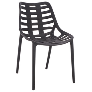 Fufa Weatherproof Outdoor Dining Chairs Set Of Two — Lightweight Polyethylene, Ergonomic Modern Design