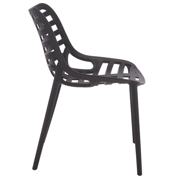 Fufa Weatherproof Outdoor Dining Chairs Set Of Two — Lightweight Polyethylene, Ergonomic Modern Design