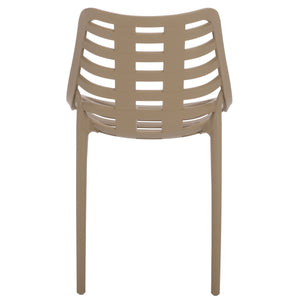 Fufa Weatherproof Outdoor Dining Chairs Set Of Two — Lightweight Polyethylene, Ergonomic Modern Design