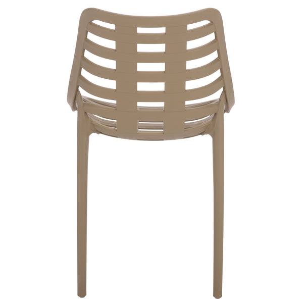 Fufa Weatherproof Outdoor Dining Chairs Set Of Two — Lightweight Polyethylene, Ergonomic Modern Design