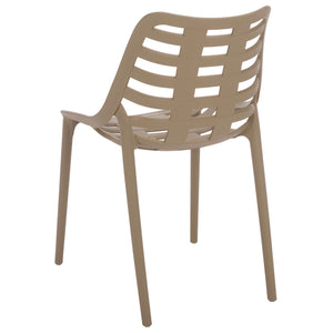 Fufa Weatherproof Outdoor Dining Chairs Set Of Two — Lightweight Polyethylene, Ergonomic Modern Design