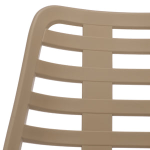 Fufa Weatherproof Outdoor Dining Chairs Set Of Two — Lightweight Polyethylene, Ergonomic Modern Design
