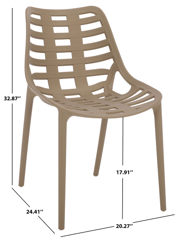Fufa Weatherproof Outdoor Dining Chairs Set Of Two — Lightweight Polyethylene, Ergonomic Modern Design