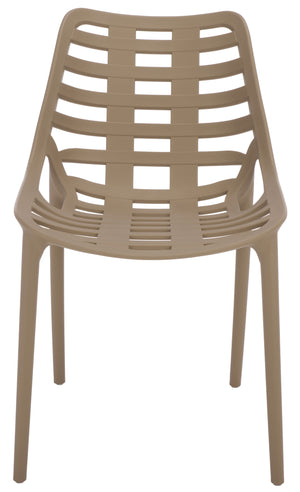 Fufa Weatherproof Outdoor Dining Chairs Set Of Two — Lightweight Polyethylene, Ergonomic Modern Design