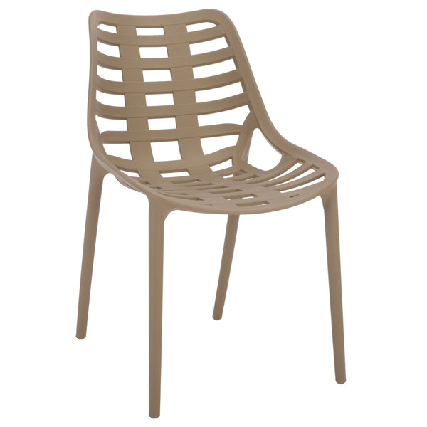 Fufa Weatherproof Outdoor Dining Chairs Set Of Two — Lightweight Polyethylene, Ergonomic Modern Design