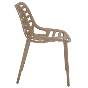 Fufa Weatherproof Outdoor Dining Chairs Set Of Two — Lightweight Polyethylene, Ergonomic Modern Design