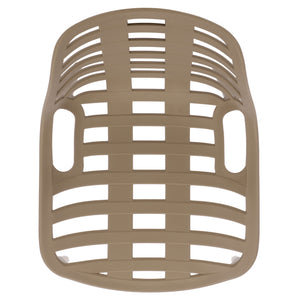 Fufa Weatherproof Outdoor Dining Chairs Set Of Two — Lightweight Polyethylene, Ergonomic Modern Design