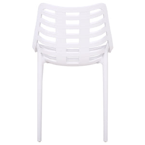 Fufa Weatherproof Outdoor Dining Chairs Set Of Two — Lightweight Polyethylene, Ergonomic Modern Design