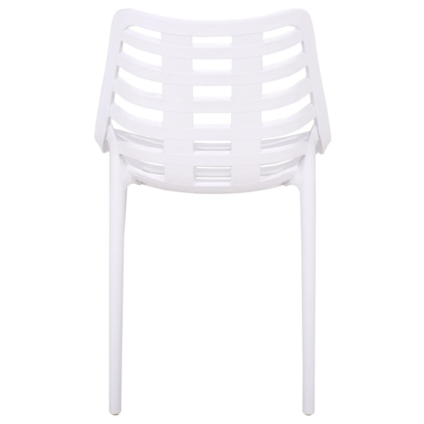 Fufa Weatherproof Outdoor Dining Chairs Set Of Two — Lightweight Polyethylene, Ergonomic Modern Design