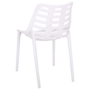 Fufa Weatherproof Outdoor Dining Chairs Set Of Two — Lightweight Polyethylene, Ergonomic Modern Design