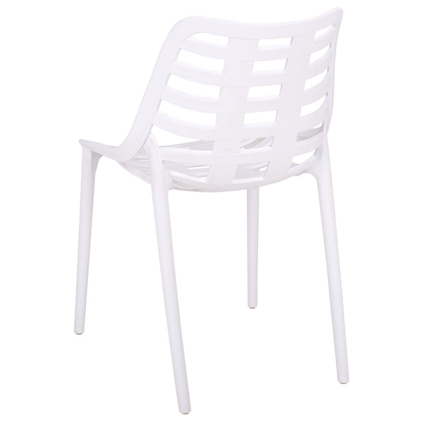 Fufa Weatherproof Outdoor Dining Chairs Set Of Two — Lightweight Polyethylene, Ergonomic Modern Design